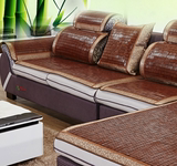 ci麻将凉席坐垫椅垫 麻将竹席子沙发垫子 正方形碳化色有绑带