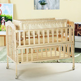 品牌实木婴儿床免漆床多功能床小摇床可加长宝宝床送蚊帐儿童家具