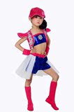 新款六一儿童演出服装女童幼儿现代舞台表演服亮片小苹果爵士舞蹈