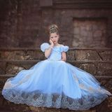 迪士尼冰雪奇缘艾莎女童礼服ELSA童装儿童公主纯棉连衣裙子
