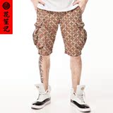 花笙记民族复古中国风短裤男士中式全棉时尚休闲直筒裤装夏