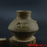 西晋越窑青釉三弦耳罐古董旧货古瓷器复古收藏古玩古典装修摆件