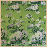 特价植物花卉包邮真丝织锦缎布料旗袍唐装面料定做沙发外套床罩