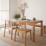 【春沐家】原创设计 白橡餐桌 橡木餐桌 工作台 黑胡桃实木餐桌