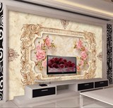 欧式无缝墙纸3D立体经典石材浮雕客厅卧室电视沙发背景壁画仿瓷砖