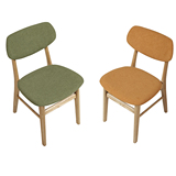 水曲柳实木餐椅休闲椅 田园风格时尚宜家椅子 现代简约皮布咖啡椅