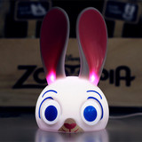 迪士尼正品疯狂动物城LED灯兔朱迪USB遥控可调节呼吸灯兔子小夜灯