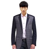 新款雅戈尔男士单西服正品 商务休闲西装外套 韩版修身格子单西服