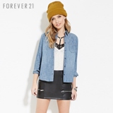 热销款 F21牛仔布宽松长袖衬衫 FOREVER21女装