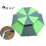 特价新款姜太公超轻钓鱼伞2.2米双层万向防雨 防紫外线遮阳渔具伞