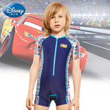 迪士尼儿童泳衣男童连体汽车总动员版宝宝卡通防晒速干度假游泳衣