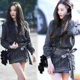 2016秋季新款女装李宣美明星同款时尚两件套韩版碎花短裙子套装潮