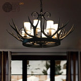 北欧复古工艺术树脂鹿角吊灯美式乡村客厅别墅餐厅灯酒店吧台吊灯