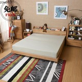 ZOMO日式实木床双人床1.8米橡木大床北欧现代1.5米成人床特价