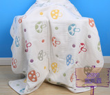宝宝有机棉加厚浴巾/6层纱布全棉多功能婴儿盖毯/纯棉儿童蘑菇被
