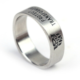 欧美流行钛钢个性新款变形金刚4戒指男兄弟霸气正方形指环可刻字