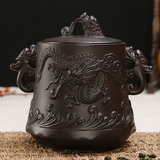 正品宜兴紫砂茶叶罐陶瓷 大号手工醒茶罐 精品普洱罐 茶叶缸茶盒