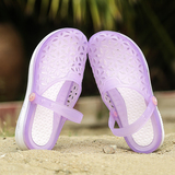 凉鞋女鞋镂空透气洞洞鞋凉拖鞋夏季低跟平底套脚包头沙滩鞋防滑