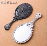 韩国进口公主镜 复古欧式美容化妆镜 随身便携小镜子随身手柄镜子
