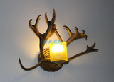 创意个性鹿角壁灯 美式乡村欧式复古怀旧led客厅壁灯卧室餐厅灯具