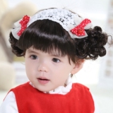 韩版儿童发饰 婴儿 女宝宝发带 头饰 满月 假发带刘海超萌小瓢虫