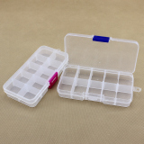 10格透明塑料盒子 首饰盒 整理盒 储物盒 收纳盒 包装盒