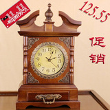 包邮座钟实木摆钟客厅古典时尚创意复古座钟欧式仿古台钟田园钟表