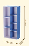 简易宜家儿童学生书柜书架收纳整理柜简约现代蓝色小柜子特价包邮