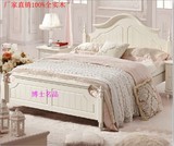 新款全实木床欧式白色公主床韩式田园单双人床松木环保家具可定制