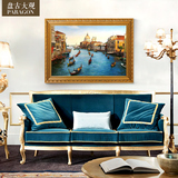 酒店办公室别墅挂画客厅欧式手绘风景油画威尼斯水城装饰画壁画