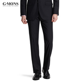 G·Mons/吉约蒙男士修身纯色青年商务正装职业西装裤羊毛西裤潮