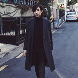 韩版2015秋冬季休闲呢子大衣男士中长款加棉加厚羊绒风衣毛呢外套
