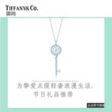 【御尚】Tiffany/蒂芙尼 Keys系纯银镶圆形钻 雏菊钥匙吊坠项链