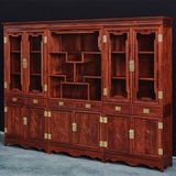 红木家具刺猬紫檀书柜花梨木 中式书架博古柜自由组合实木书柜橱