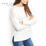 NEW LOOK春季新款女装镂空开叉圆领运动衫卫衣|364659610