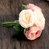 仿真浪漫玫瑰花束欧式家居客厅卧室办公婚庆摆件假花绢花插花批发