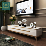 巴德明顿烤漆钢化玻璃橡木电视柜地柜组合客厅简约北欧现代家具