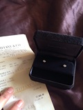 Tiffany海信广场专柜购买pt950钻石耳钉