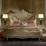 高档家具欧式法式美式手工雕花后现代金银箔贝姆漆描银婚床双人床