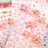 29包邮贴纸韩国文具日本MW和风樱花贴纸装饰可爱卡通相册手帐贴画