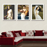 中式欧式美女 人体艺术裸女有框 酒店壁画 人物装饰画 肖像油画