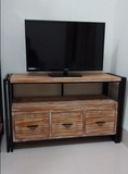 新款美式乡村简约现代复古实木置物展示电视带抽屉柜子特价