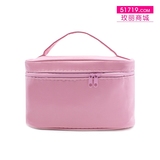 玫丽商城手提化妆包 清新可爱简单大方纯粉色彩妆包防水