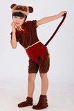 春节儿童小猴子演出服装儿童动物表演服猴子捞月小猴子表演服新款