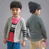 2015秋季新款男童童装韩版来自星星的你同款长袖开衫儿童针织衫潮