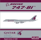 PH11239 1：400 卡塔尔航空 Boeing 747-8 A7-HHE