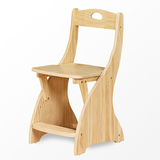 六木坊松木儿童学习椅实木田园升降椅书桌椅靠背椅S6703特价