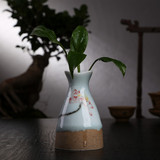 晨翔 花器 粗陶茶道创意摆件手工个性小花插 家居装饰品水培花瓶