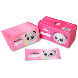 魔盒熊猫眼唇柔和卸妆湿巾 深层清洁温和清洁保湿补水卸妆棉湿巾