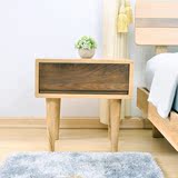 日式纯全实木床头柜白橡木卧室家具角几简约环保储置物柜